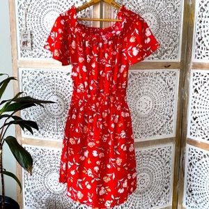 Heart Hips off shoulder  sun dress size Large